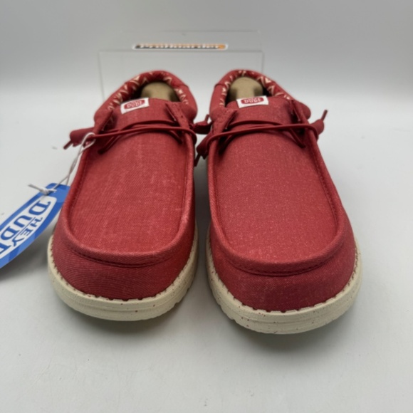 NEW Hey Dude Wally Canvas Karanda Red Men's US 12 - Picture 3 of 5